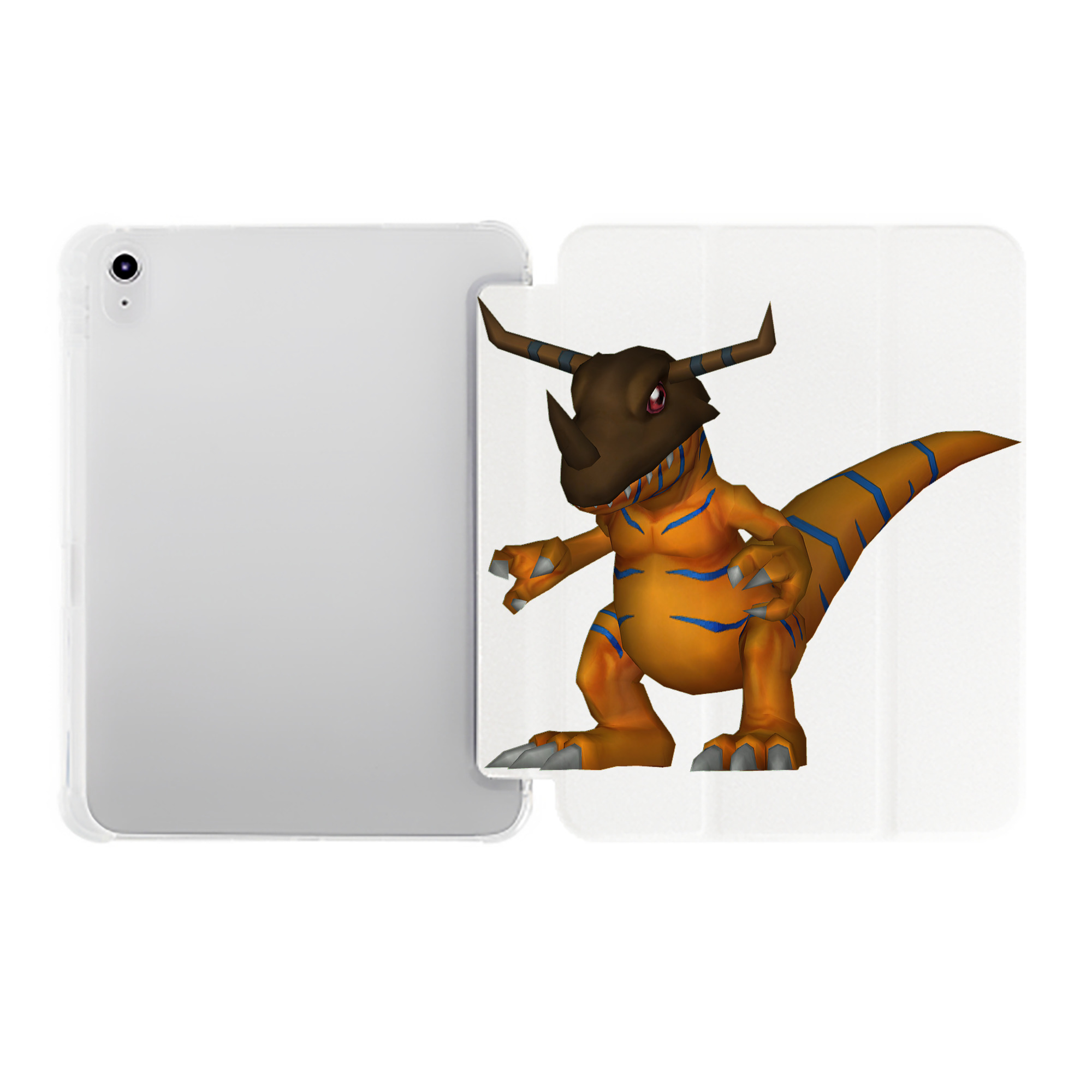 （画像用） Digimon デジタルモンスター/デジモン IPad ケース ペン収納付き 三つ折りスタンド PUレザー×シリコン 対応機種9.5/10.5/10.9インチ